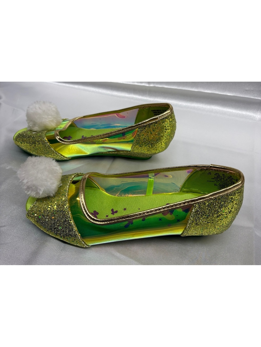 Authentic Disney Store Tinker Bell Costume Shoes – Girls Size 2/3  Never Worn